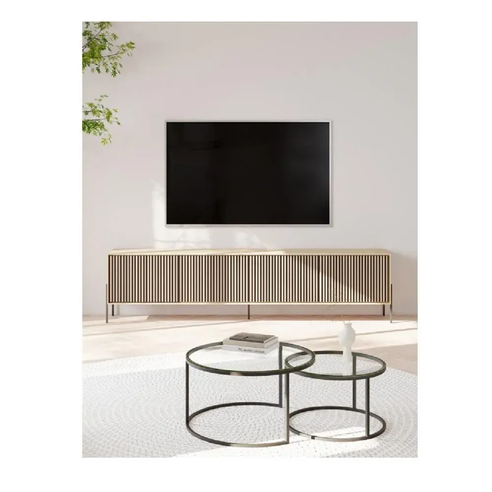 Mesa de TV Nórdica Nayim 65"" color Natural 4 puertas TU MESITA