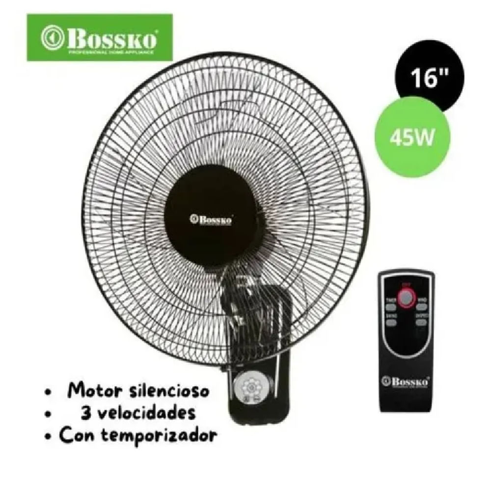 Ventilador de Pared Bossko 16 Pulgadas BK-8452PD