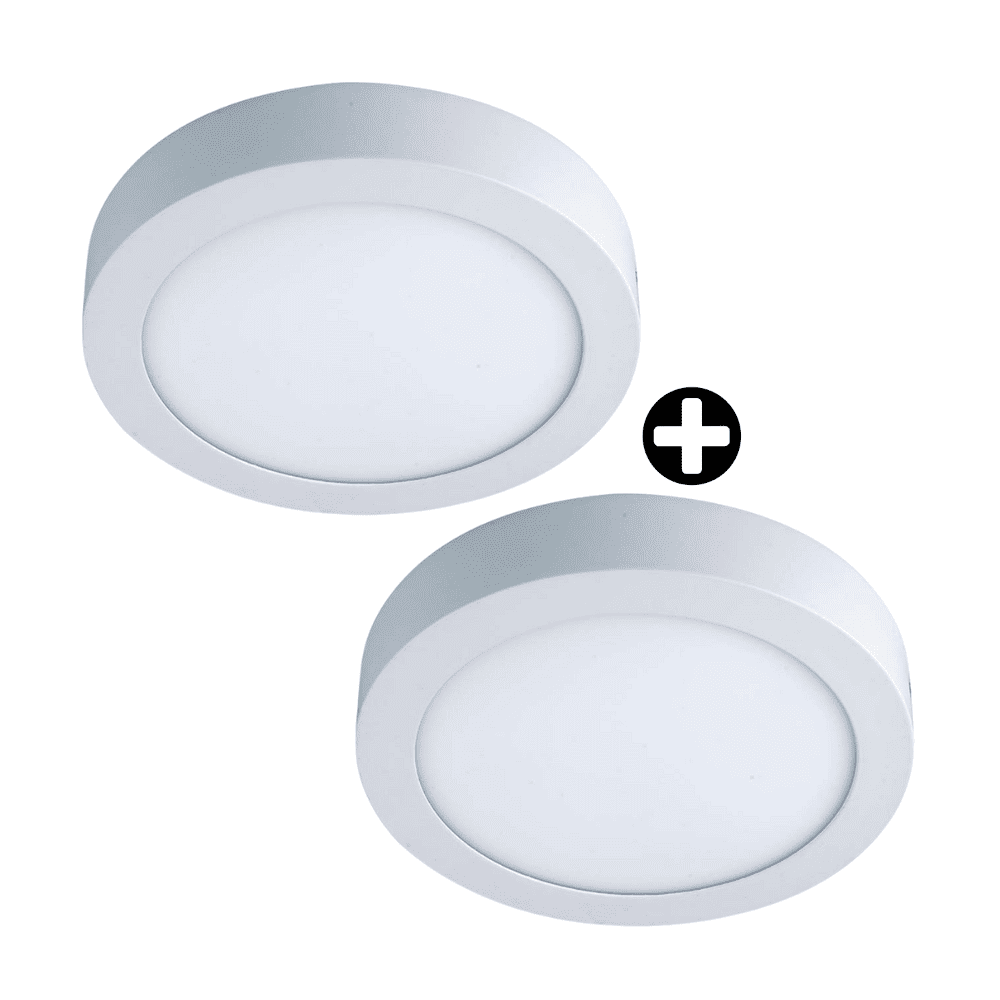 COMBO 2 Downlights adosable Orange Redondo 12W Luz Cálida