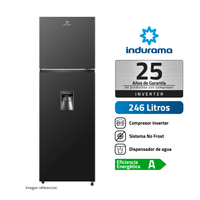 Refrigeradora Indurama Ri-389di Top Freezer 246L Negra
