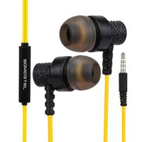 Audifono In Ear Alámbrico Cs10 con Micrófono Amarillo Somostel