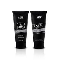 Life For Men Combo Black Shampoo +  Black Gel