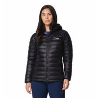 CASACA PARA MUJER DE PLUMAS CON CAPUCHA ARCTIC CREST™ NEGRA COLUMBIA