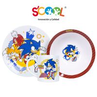 Set Vajilla De Cerámica Scool 3 Piezas Sonic