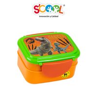 Taper Lonchera Scool Con Cubiertos Jurassic World