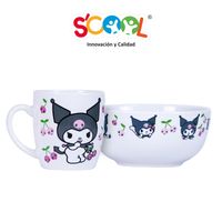 Set De Cerámica Scool Taza + Bowl Kuromi