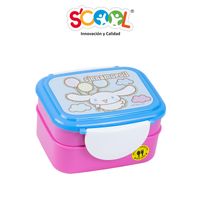 Taper Lonchera Scool Con Cubiertos Cinnamoroll