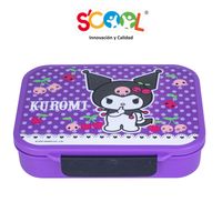Taper Scool Bento 6 Divisiones 1 Broche Kuromi