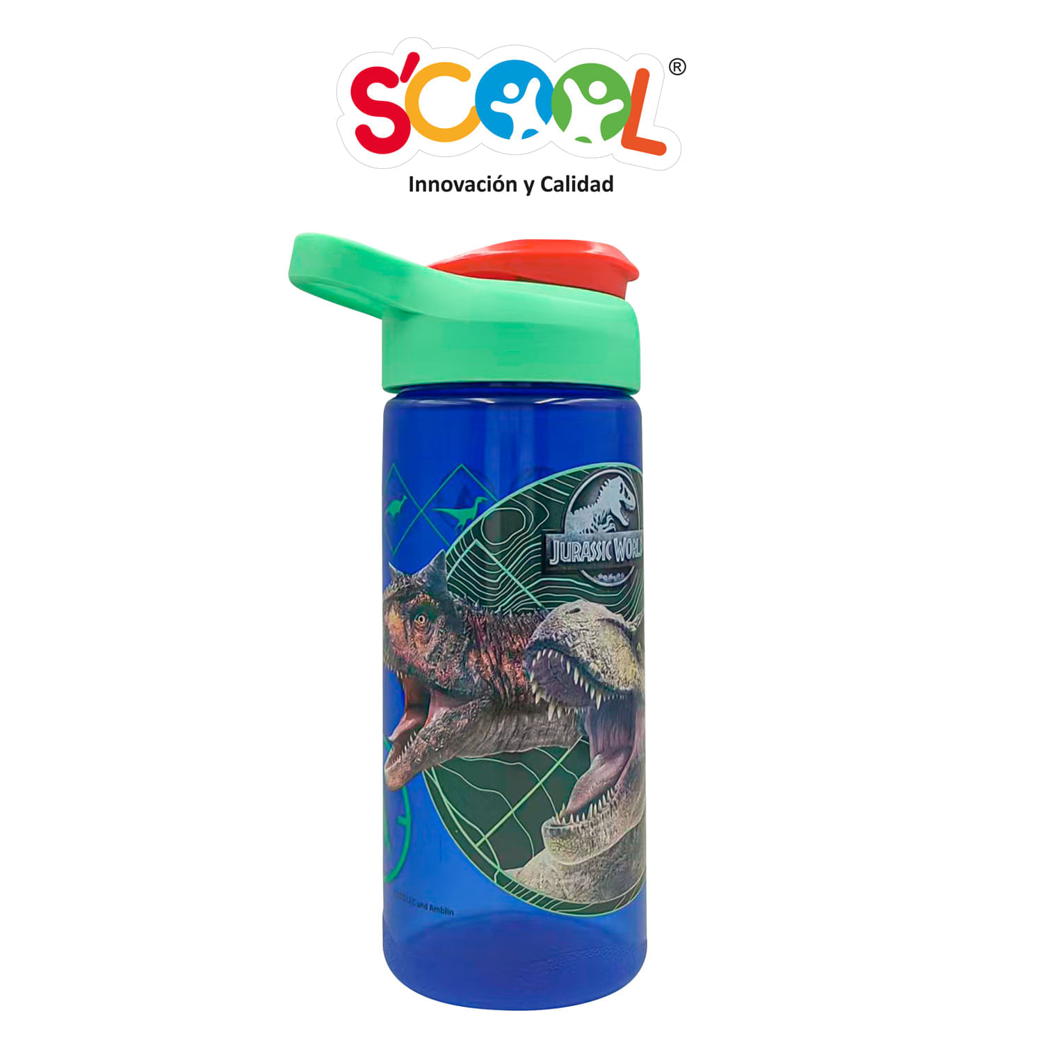 Botella Scool Sin Caña 450 Ml Jurassic