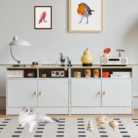Muebles de Gato con Espacio para Arenero Zaca Blanco/Duna TU MESITA