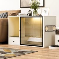 Mueble para Gato con Espacio para Arenero Porué Blanco TU MESITA