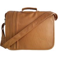Maletin de Negocios Mostaza Casual Hombre Portalaptop 14pulg (35×28×7) Cuero Liso