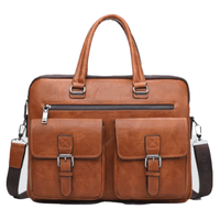 Maletin Ejecutivo Camel Casual Hombre Portalaptop 15pulg (38x28x6) Cuero Importado