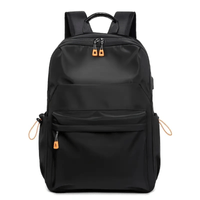 Mochila de Negocio Casual Negro Hombre Portalaptop 16pulg 45x30x15 Nailon Importado