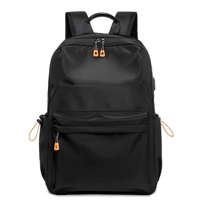 Mochila de Negocio Casual Negro Hombre Portalaptop 16pulg 45x30x15 Nailon Importado