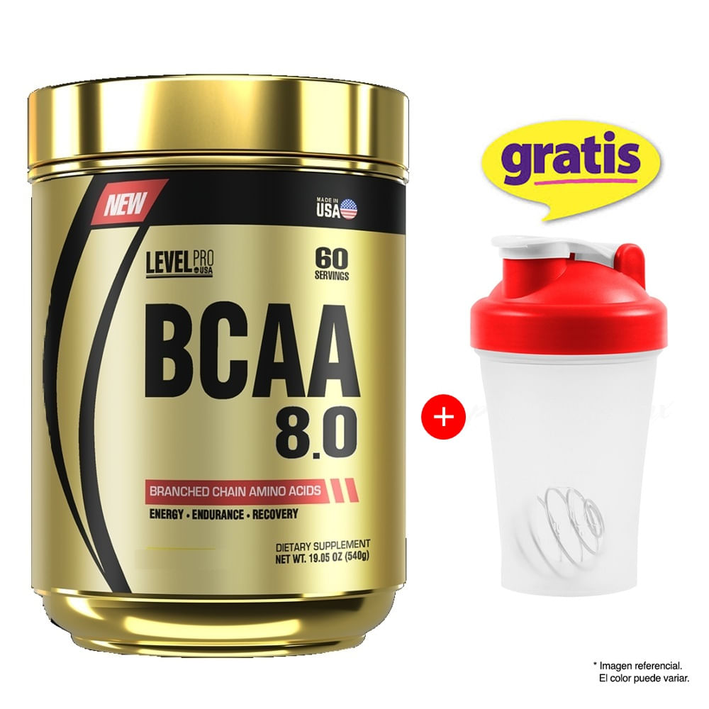 BCAA 8.0 LEVEL PRO 540 GRAMOS FRUIT PUNCH 60 SERVICIOS