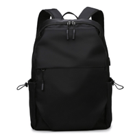 Mochila de Negocios Negro Hombre Bolso Portalaptop 16pg 45x32x18 Nailon Importado