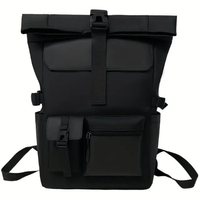 Mochila de Negocio Negro Hombre Casual Portalaptop 16pulg 49x31x14 Nailon Importado