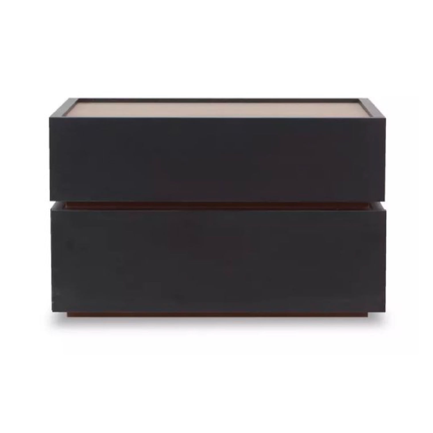 Mesa de Noche Rafael Moderna color Negro/Marrón 2 cajones TU MESITA