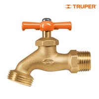 Llave caño de jardín robusto 1/2"" bronce Truper