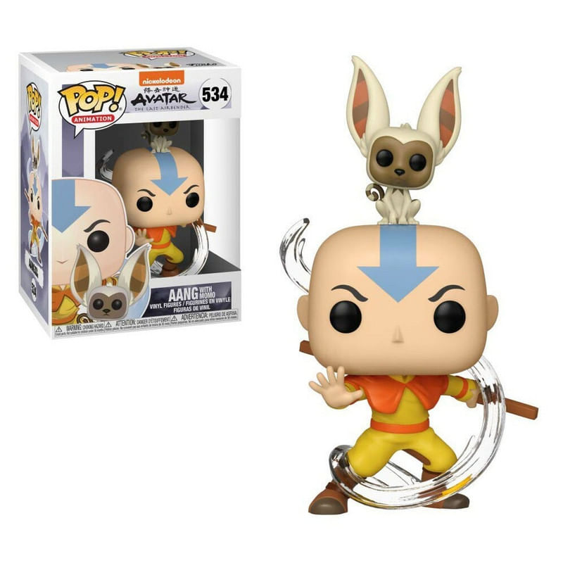 Funko Pop Avatar la Leyenda de Aang - Aang con Momo #534
