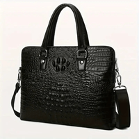 Maletin Ejecutivo Negro Hombre Portalaptop 14pg 37x27x6 Cuero Importado