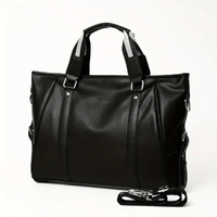 Maletin Ejecutivo Negro Hombre Portalaptop 16pg 40x30x11Cuero Importado