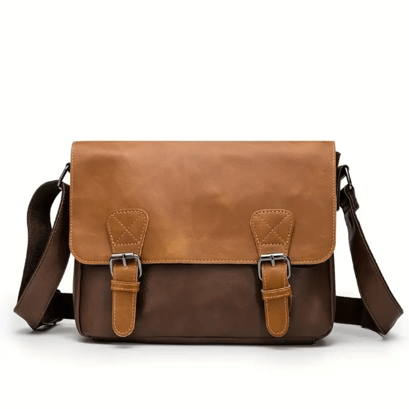 Maletin Ejecutivo Camel Hombre PortaTablet 12pg 28x22x8 Cuero Importado