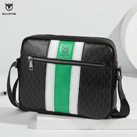 Maletin De Cuero Vacuno Verde Hombre Bolso PortaTablet 12pg 28x22x6