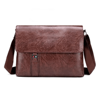 Maletin Negocios Marron Hombre Portatablet 12pg 32x25x5 Cuero Importado