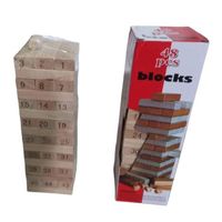 Torre Tipo Jenga Grande Madera Bloques 48 Pcs Dados Yenga.