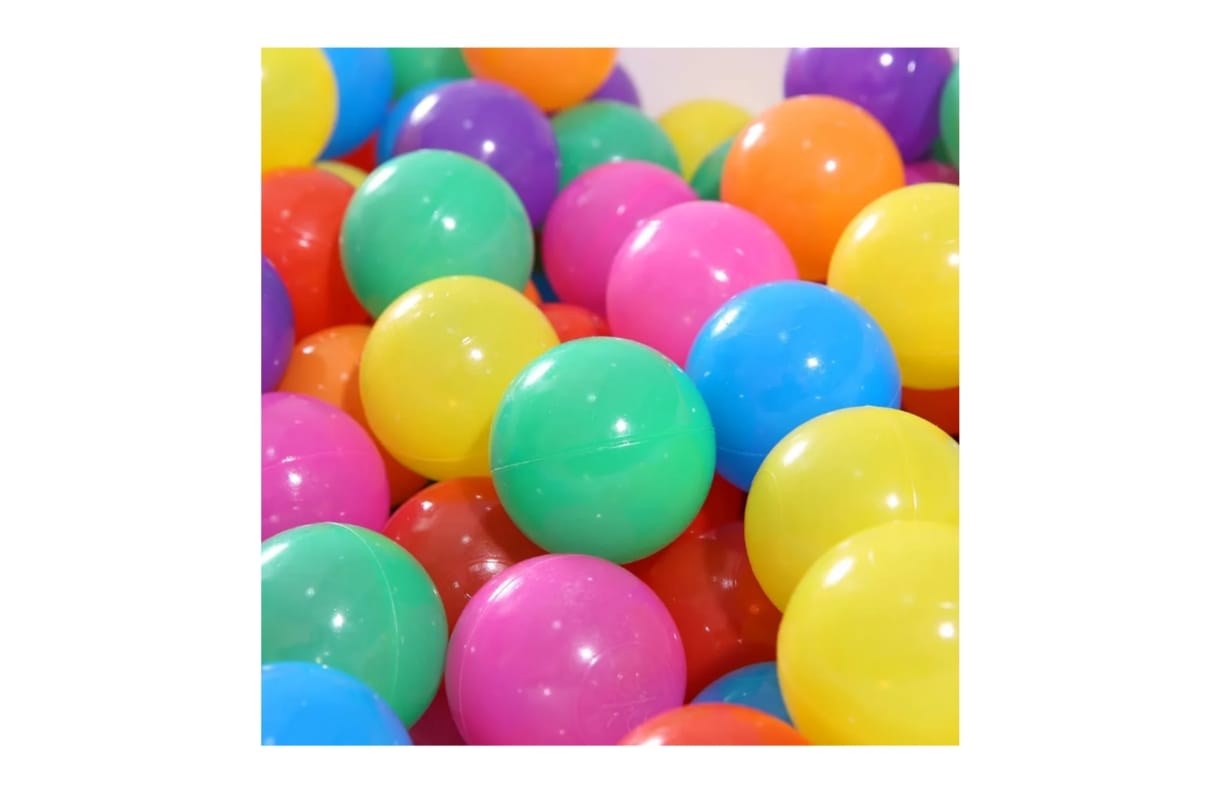 100 pelotas de plástico coloridas sin ftalatos ni BPA para niños,
