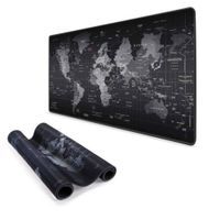 Mouse Pad Base Escritorio Xxl 40x90cm Computador Mapa Negro