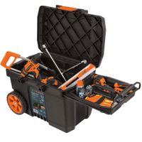 Caja para herramientas 23"" con ruedas y mango telescópico - truper