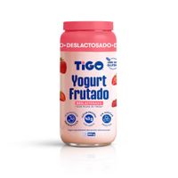 Yogurt Frutado TIGO Deslactosado Sabor a Fresa Frasco 850g