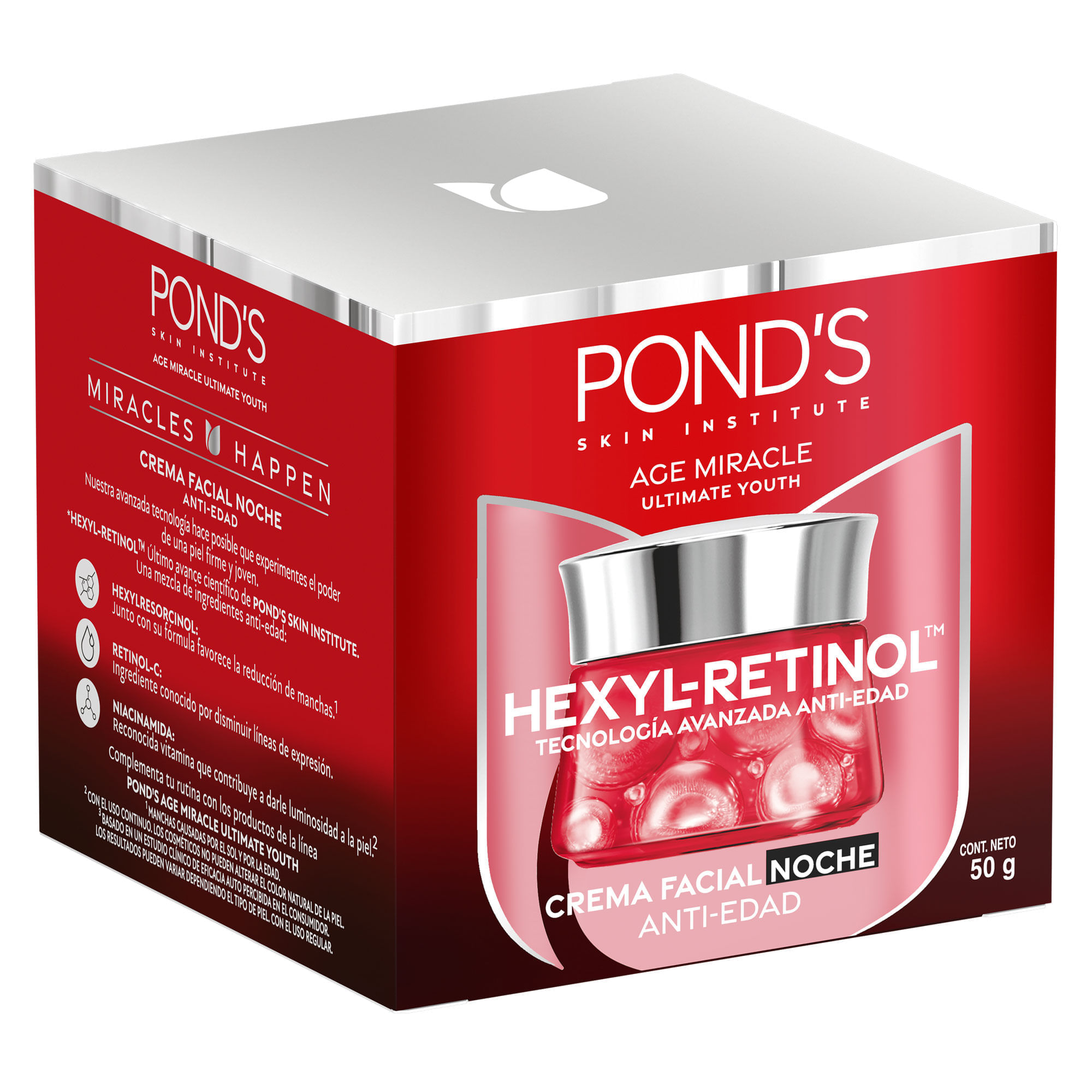Crema Facial POND'S Anti-Edad Age Miracle Noche Pote 50g