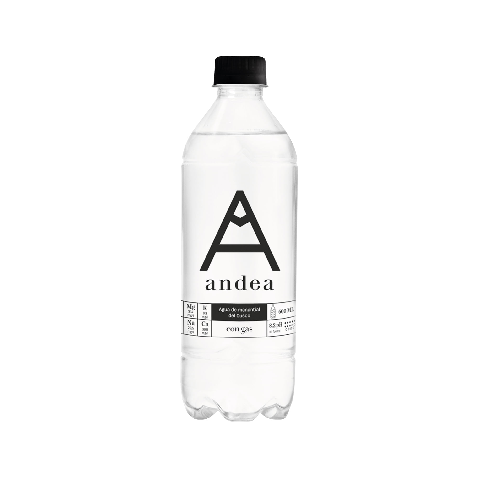 Agua con Gas ANDEA de Manantial Botella 600ml