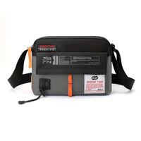 Maletin de Viaje Negro Bolso Hombre Portatablet 11pg 25x18x7 Nailon Importado