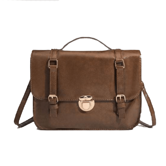 Maletín Ejecutivo Camel Vintage Mediano 32X23X8 Cuero Importado