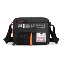 Maletin Negro de Viaje Bolso Urbano Hombre Portatablet 11pg 25x18x7 Nailon Importado