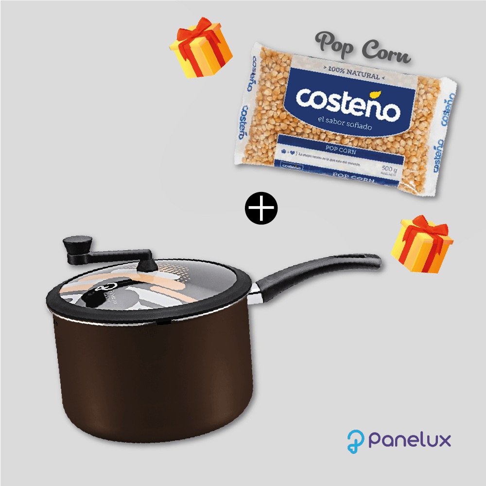 Combo de Olla Popcorn 22cm + Maiz 500gr - PANELUX