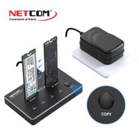 Clonador M.2 Ssd Nvme Dual Docking Station Doble Ranura 3.1 Netcom