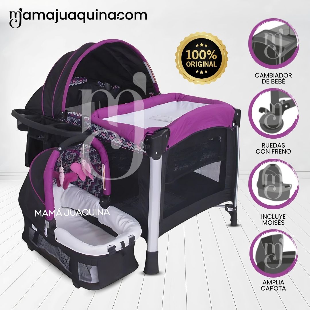 Cuna Musical de Lujo «CINDERELLA» Morado