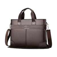 Maletin Negocios Marron Hombre Portalaptop 13pg 34x26x5 Cuero Importado