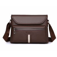 Maletin Negocios Marron Hombre Bolso Portatablet 10pulg 28x21x5 Cuero Importado