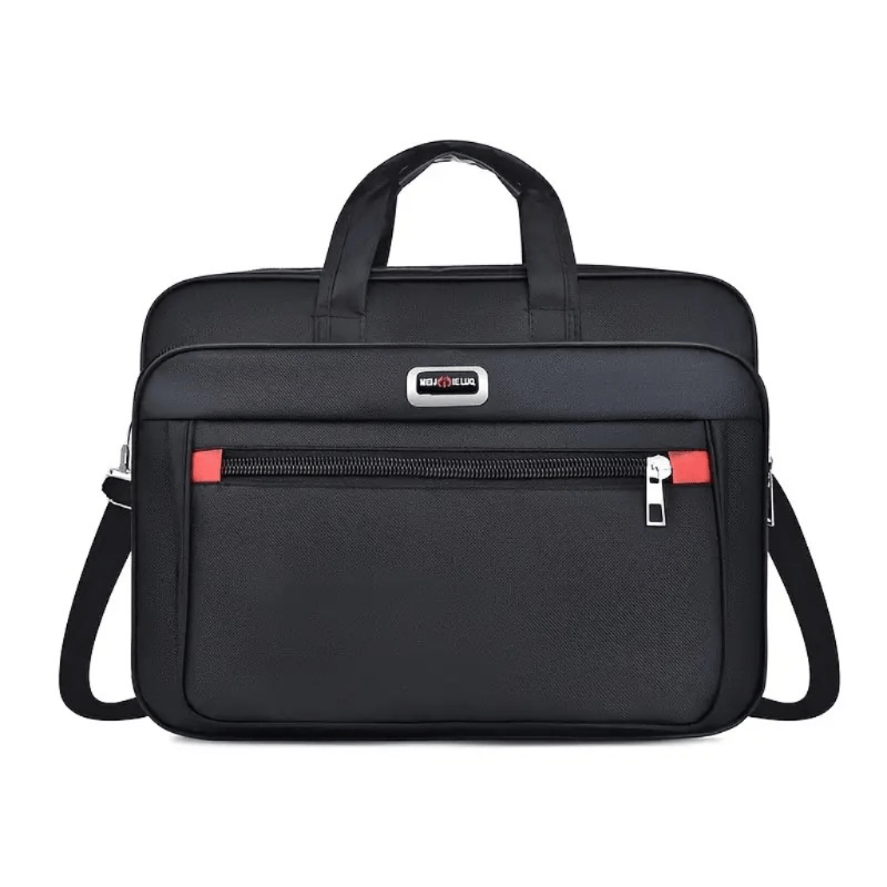 Maletin Ejecutivo Negro Bolso Hombre Portalaptop 16pg 39x30x15 Textil Oxford