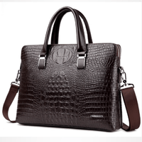 Maletin Ejecutivo Marron Hombre Portalaptop 14pg 37x27x6 Cuero Importado