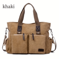 Maletin Caqui Negocio Bolso Hombre Portalaptop 15pg 38x28x16 Lona Importado