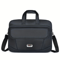 Maletin Ejecutivo Negro Bolso Hombre Portalaptop 16pg 37x28x13 Textil Oxford