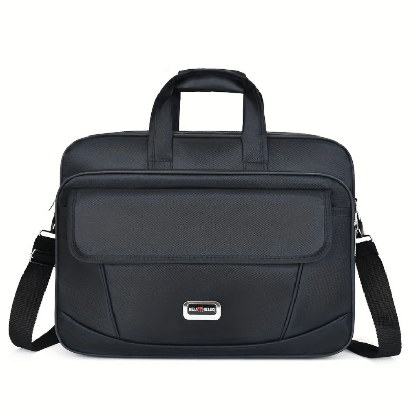 Maletin Ejecutivo Negro Bolso Hombre Portalaptop 16pg 37x28x13 Textil Oxford